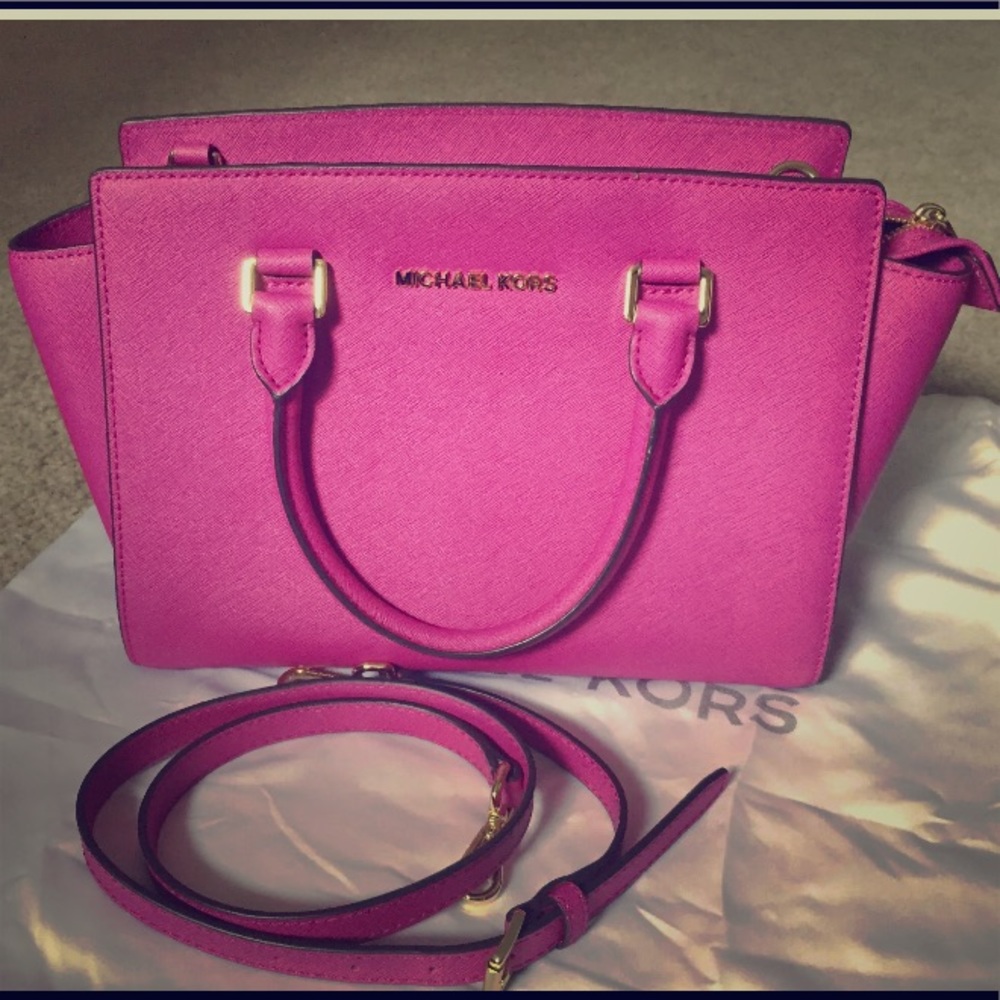 Hot pink Michael Kors handbag